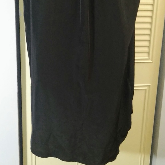 Black sleeveless shirt dress with high low - Picture 5 of 8